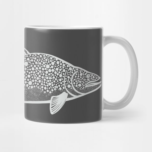 Brown Trout - hand drawn freshwater fish design by Green Paladin